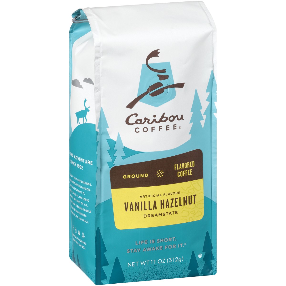 slide 9 of 9, Caribou Coffee Vanilla Hazelnut Ground Coffee 11 oz. Stand-Up Bag, 11 oz