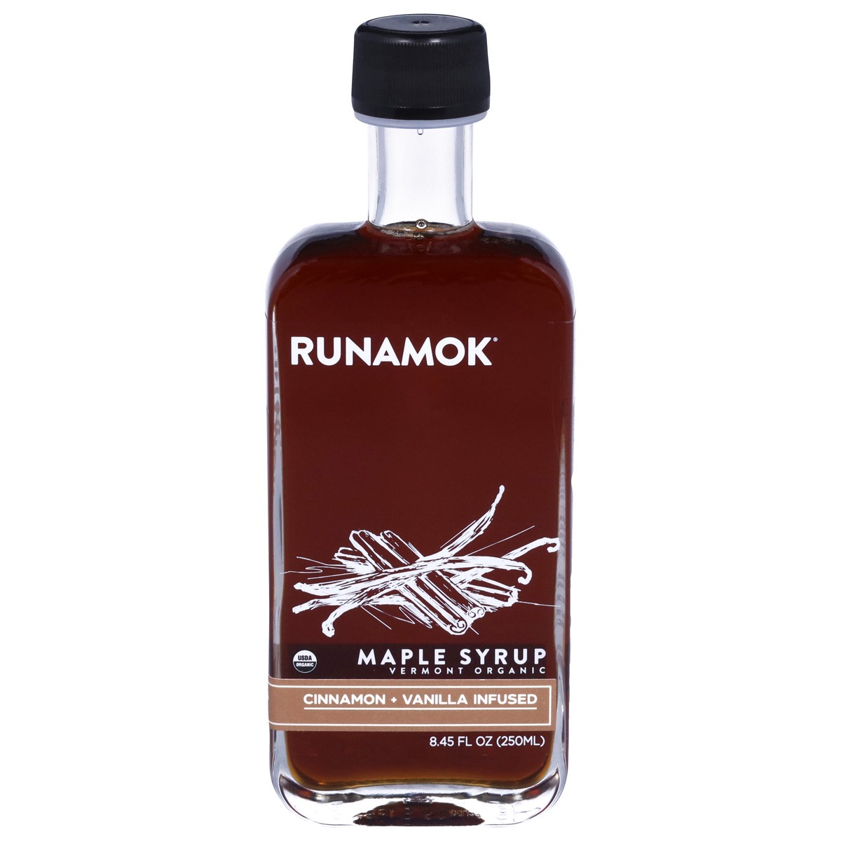 slide 1 of 8, Runamok Cinnamon + Vanilla Infused Maple Syrup 8.45 fl oz, 8.45 fl oz