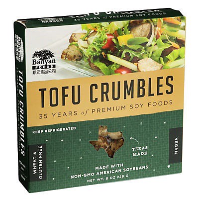 slide 1 of 1, Banyan Foods Tofu Crumbles 8 oz, 8 oz