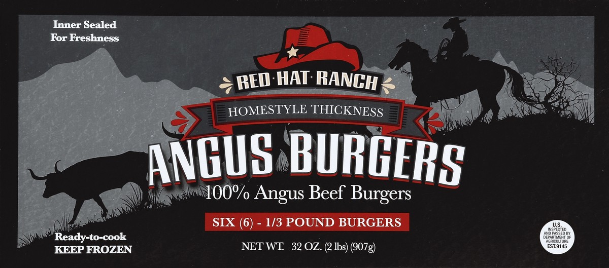 slide 4 of 4, Red Hat Ranch Burgers 6 ea, 6 ct