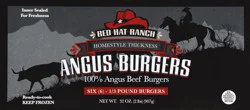 Red Hat Ranch Burgers 6 ea