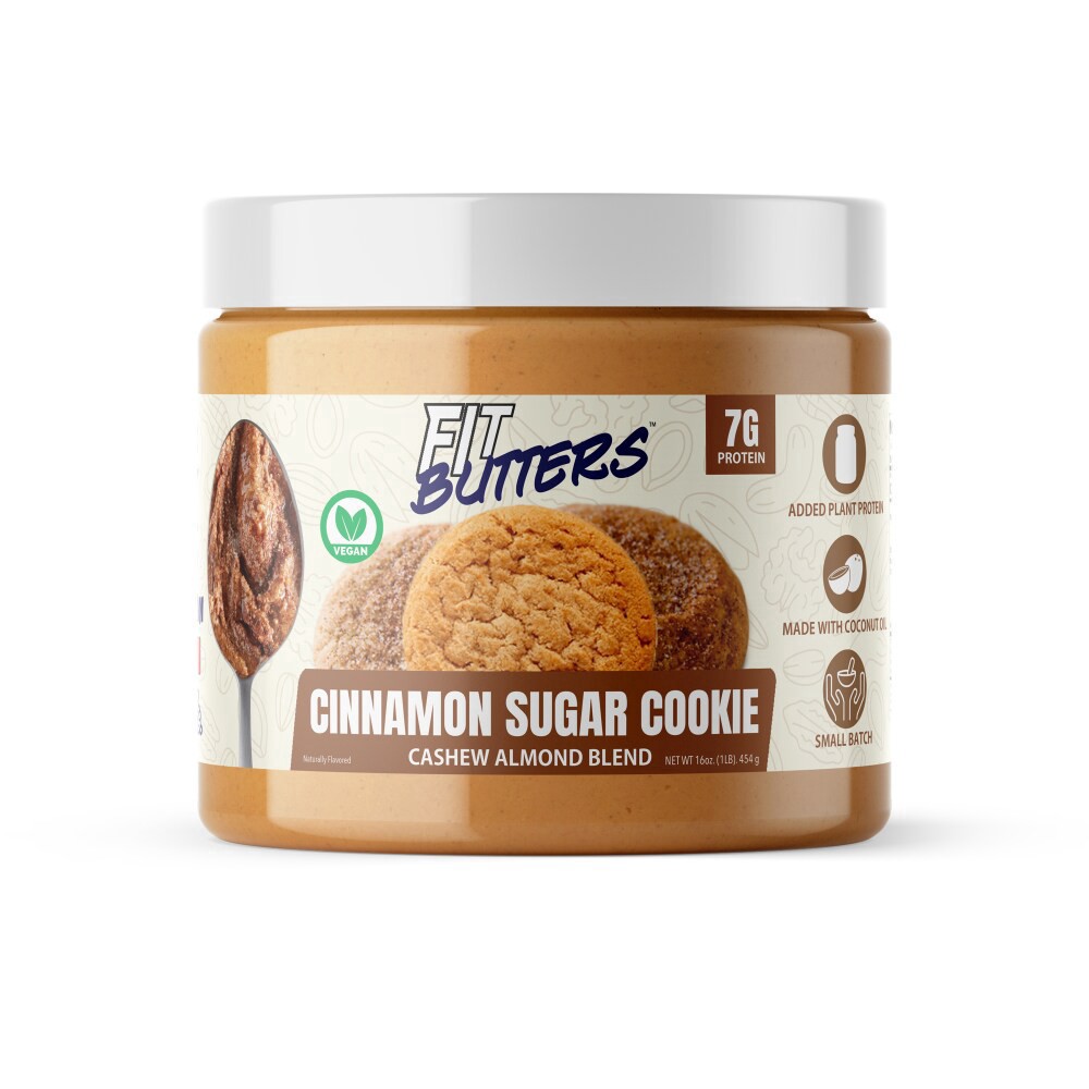 slide 2 of 2, Fit Butters Cinnamon Sugar Cookie Cashew Almond Butter, 16 oz