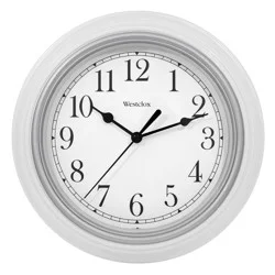 Westclox 9" White Wall Clock
