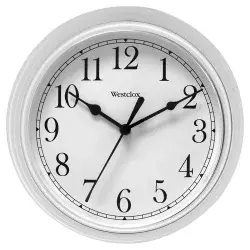 Westclox 9" White Wall Clock