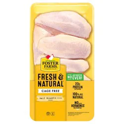 Foster Farms Fresh & Natural Half Chicken Breasts Value Pack, 1 pk