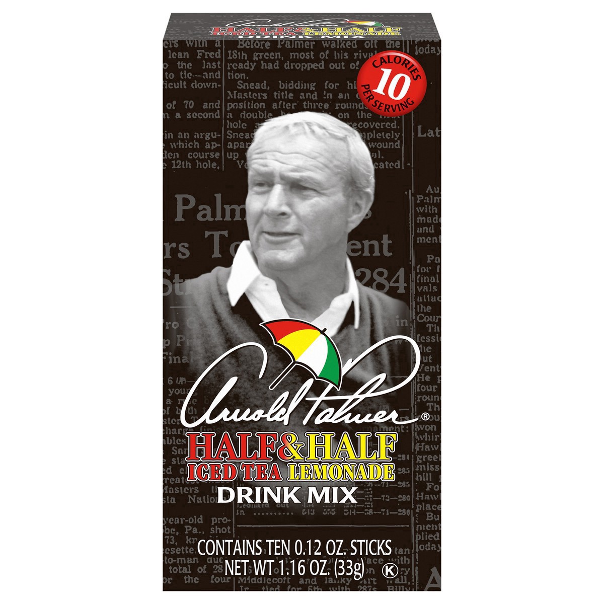 slide 3 of 15, AriZona Arnold Palmer Half & Half Iced Tea Lemonade Naturally Flavored Powdered Drink Mix, 10 ct On-The-Go Packets, 10 ct