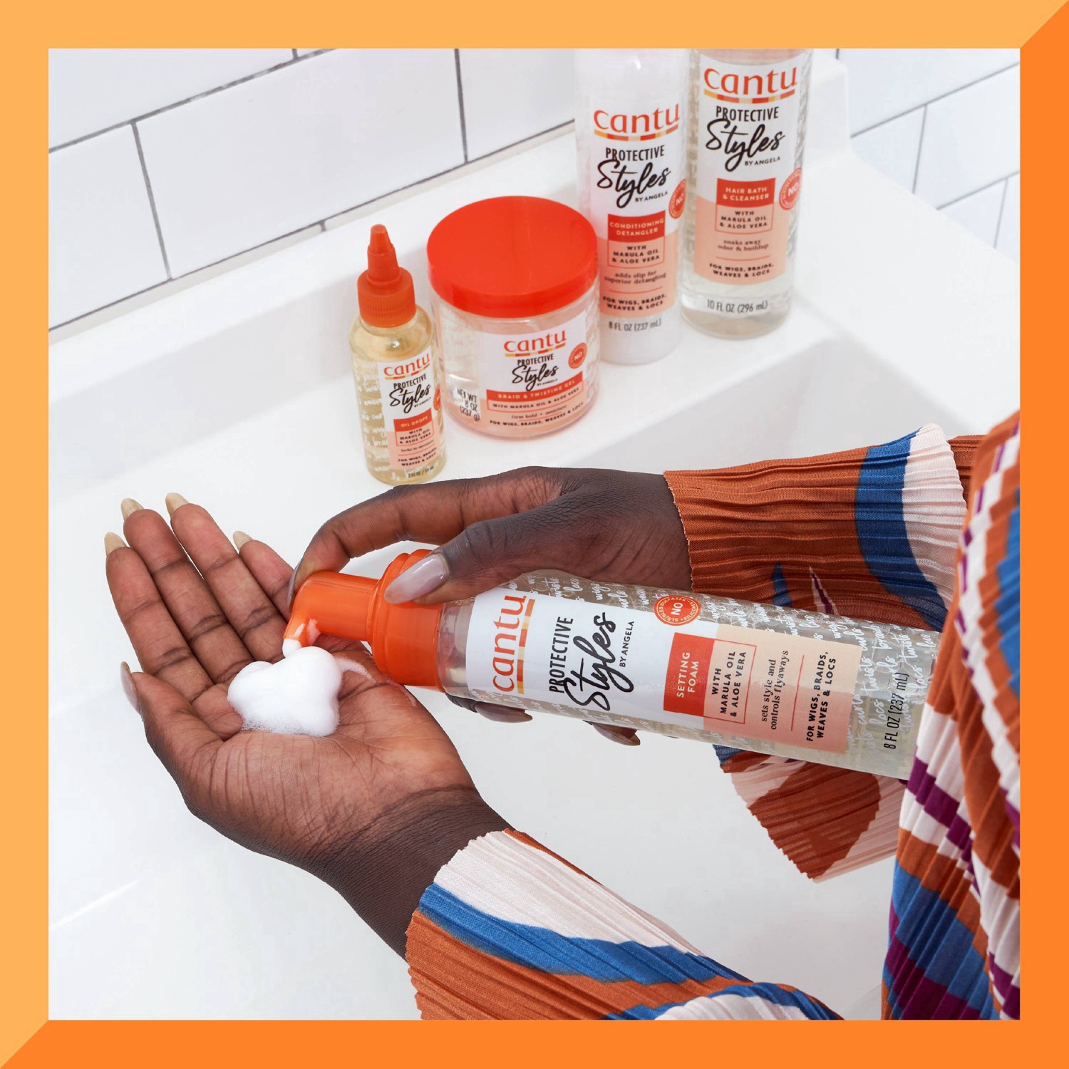 slide 3 of 25, Cantu Protective Styles Apple Cider Vinegar & Aloe Set & Refresh Foam 8 fl oz, 8 fl oz