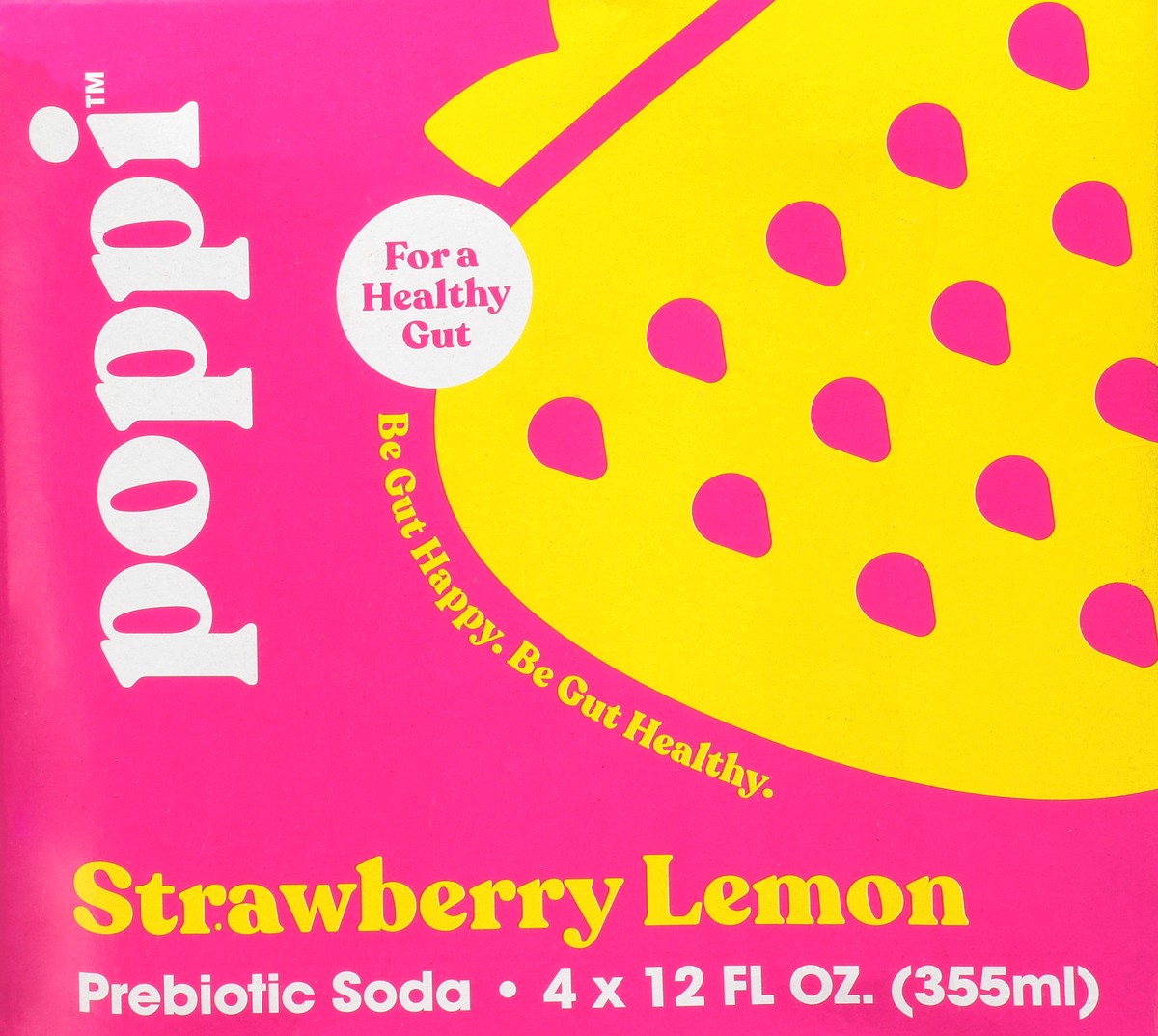 slide 4 of 9, Poppi Strawberry Lemon Prebiotic Soda 4 - 12 fl oz Cans, 4 ct