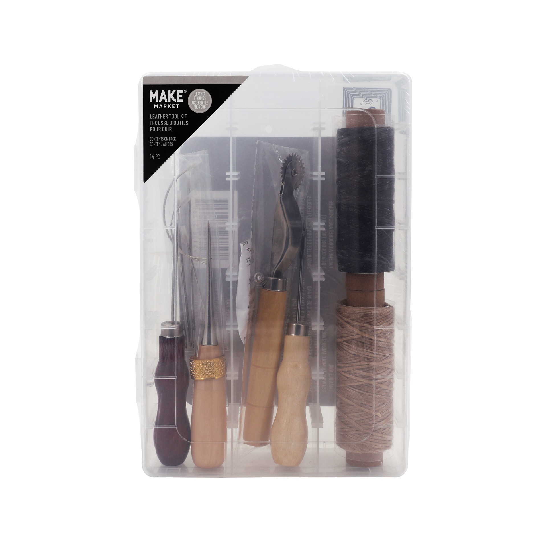 slide 5 of 6, Leather Tool Kit By Make Market, 3.3 in x 1 in