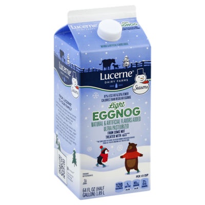 slide 1 of 1, Lucerne Dairy Farms Eggnog Light, 64 fl oz