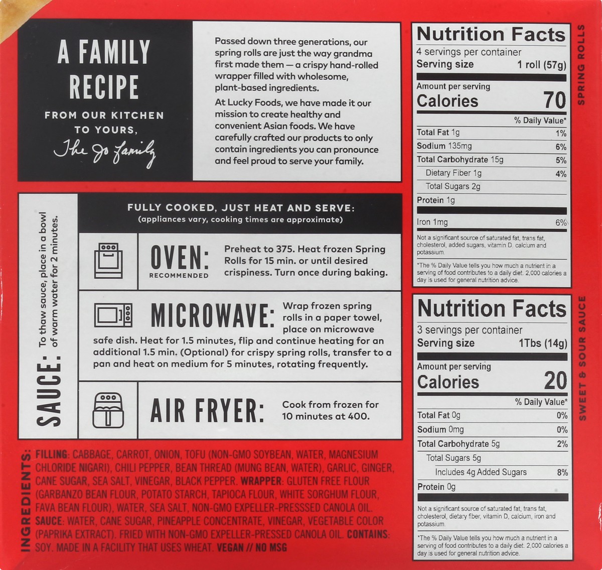 slide 7 of 13, Lucky Foods Kimchi Spring Rolls 4 ea, 4 ct