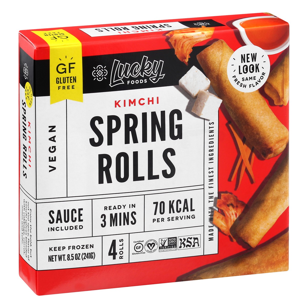 slide 11 of 13, Lucky Foods Kimchi Spring Rolls 4 ea, 4 ct