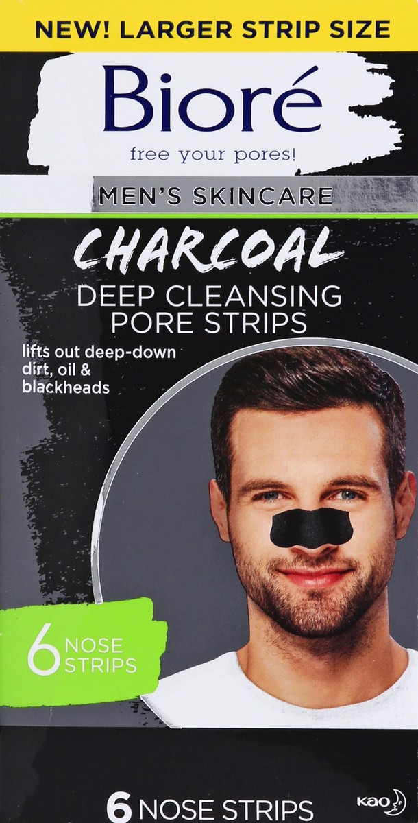 slide 5 of 11, Biore Mens Mens Cleansing Pore Strips, 6 ct