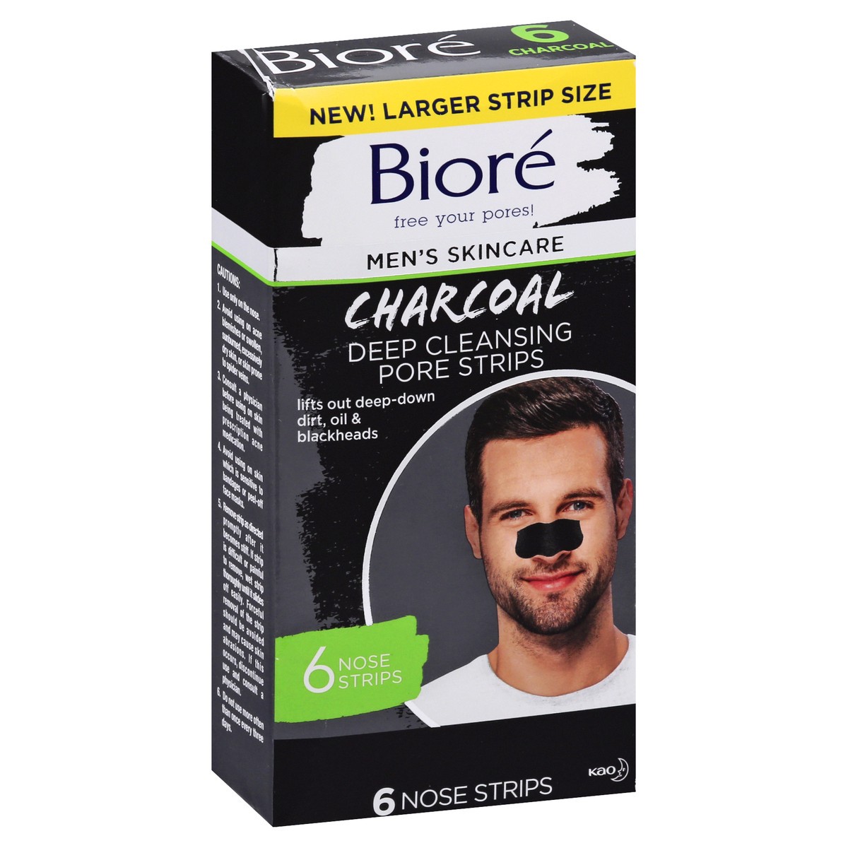 slide 7 of 11, Biore Mens Mens Cleansing Pore Strips, 6 ct