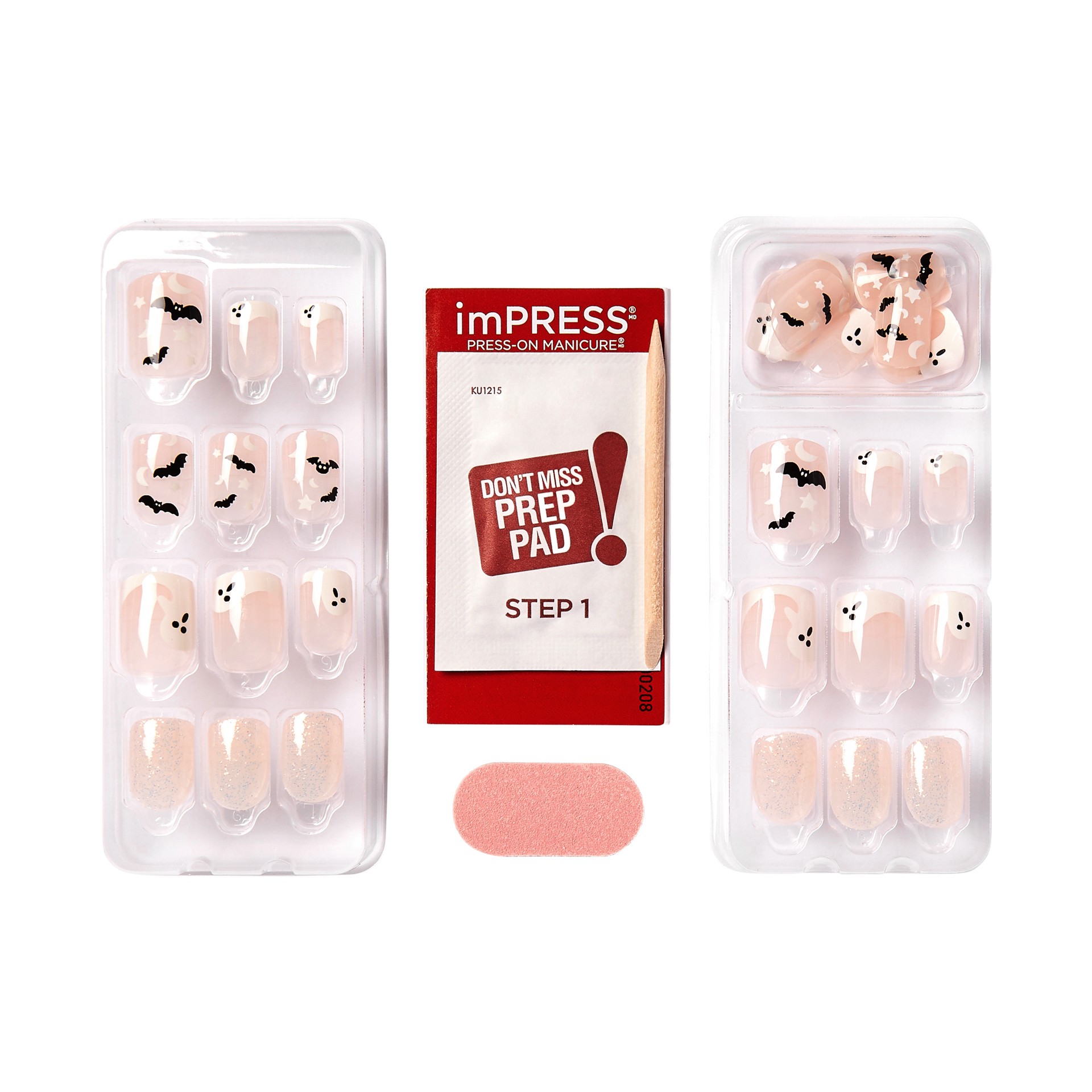 slide 3 of 5, imPRESS Halloween Press-on Nails, ‘Boo-yah'', 30 Count, 1 ct