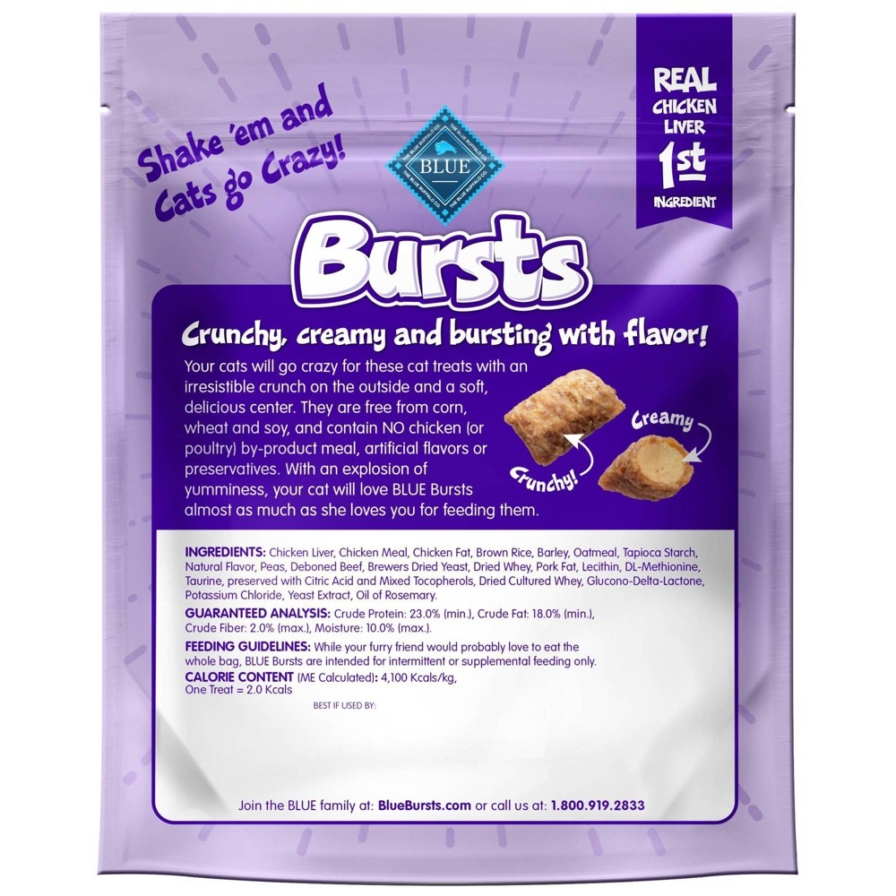 slide 2 of 2, Blue Buffalo Bursts Filled Cat Treats Liver & Beef, 5 oz
