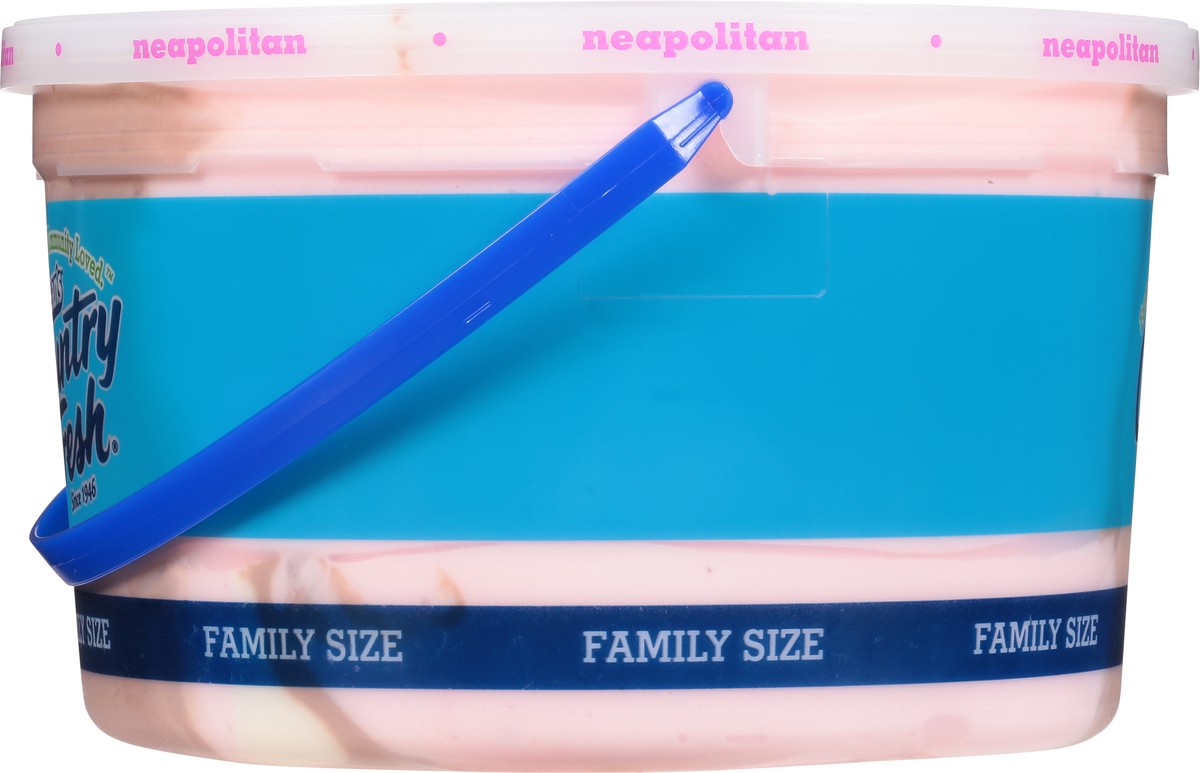 slide 3 of 14, Country Fresh Reduced Fat Neapolitan Ice Cream Family Size 4 qt, 4 qt