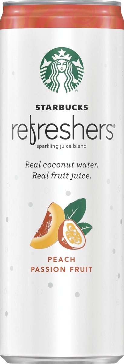 slide 1 of 6, Starbucks Refreshers Peach Passion Fruit, 12 fl oz