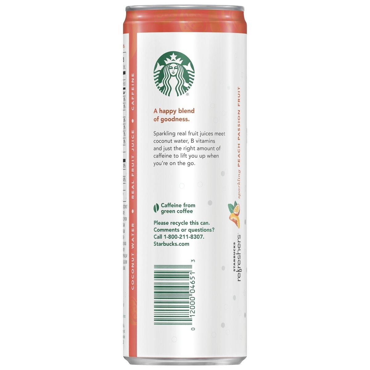 slide 4 of 6, Starbucks Refreshers Peach Passion Fruit, 12 fl oz