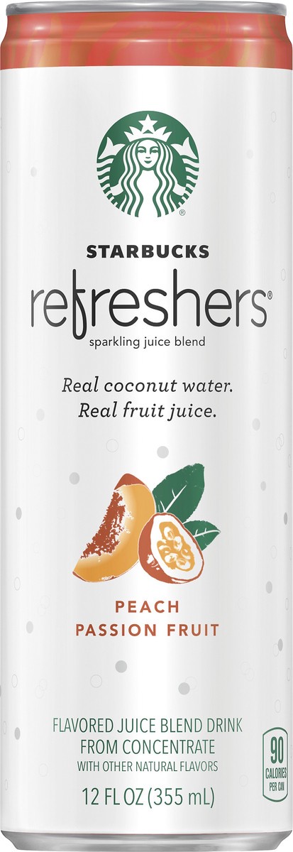 slide 4 of 6, Starbucks Refreshers Peach Passion Fruit Sparkling Juice Blend - 12 oz, 12 oz