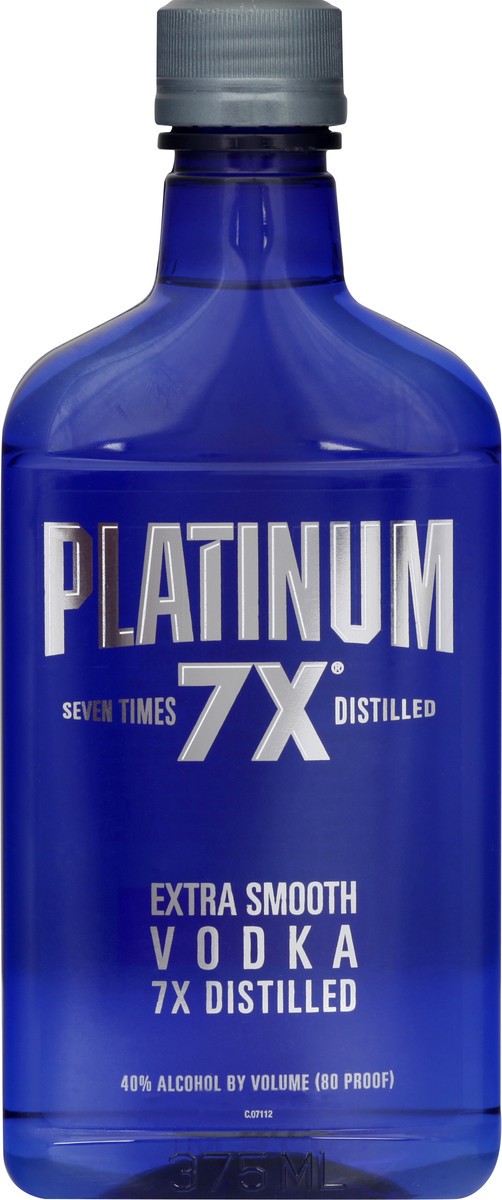 slide 6 of 8, Platinum 7X Vodka 375ml 80 Proof, 375 ml