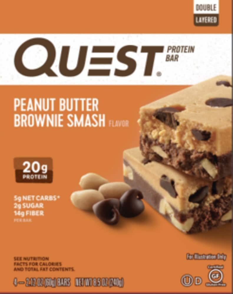 slide 1 of 1, Quest Peanut Butter Brownie Smash Protein Bars, 4 ct / 2.17 oz