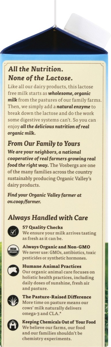 slide 3 of 13, Organic Valley Lactose Free Low Fat Organic Milk 1 qt, 1 qt