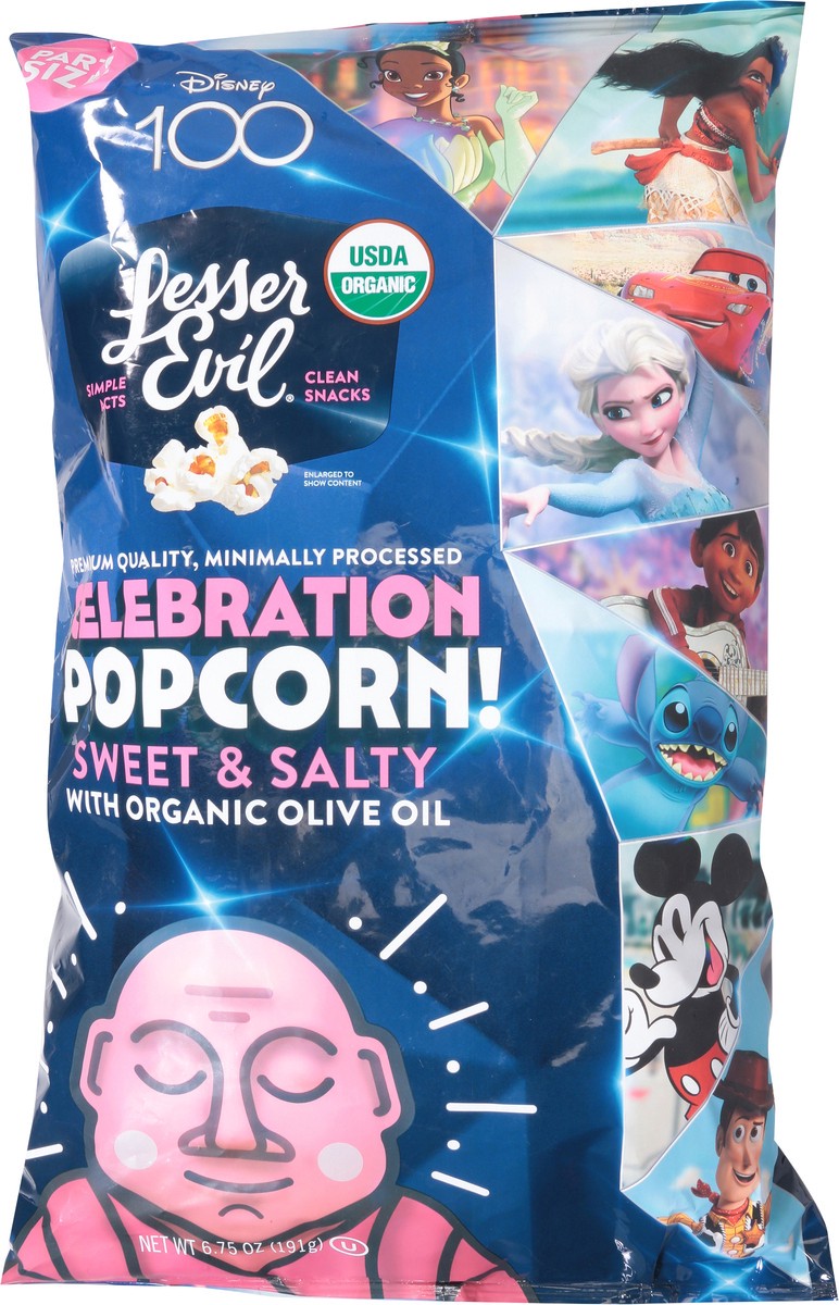 slide 6 of 9, LesserEvil Disney Celebration Party Size Sweet & Salty Popcorn Party Size 6.75 oz, 6.75 oz