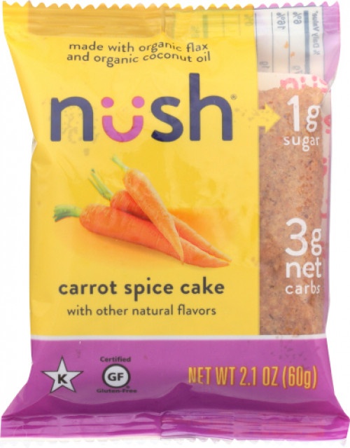 slide 1 of 1, Nush Cake Slice Carrot Small Packice, 2.1 oz