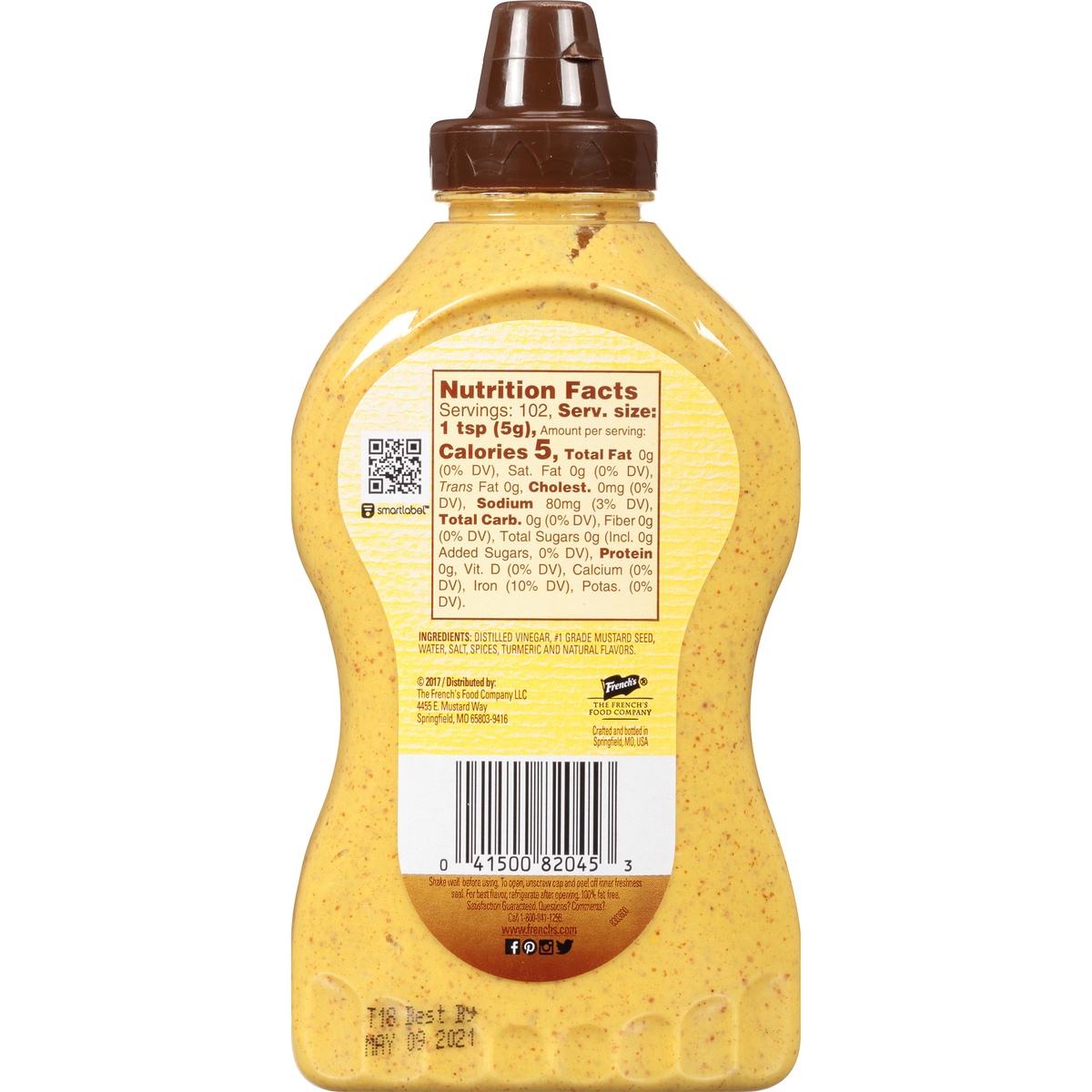 slide 10 of 11, French's Spicy Brown Mustard Squeeze Bottle, 18 oz