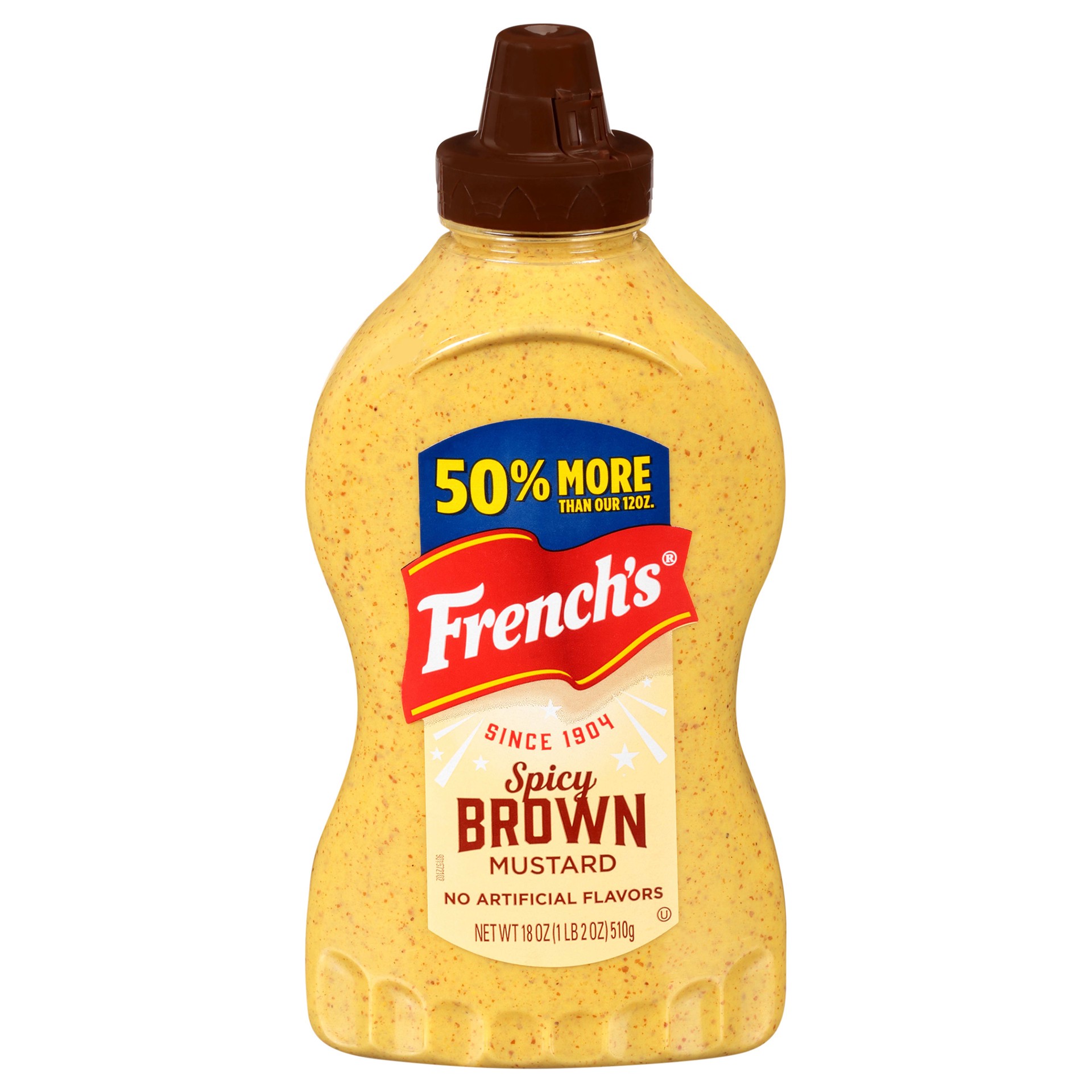 slide 1 of 5, French's Deli Mustard Spicy Brown, 18 oz