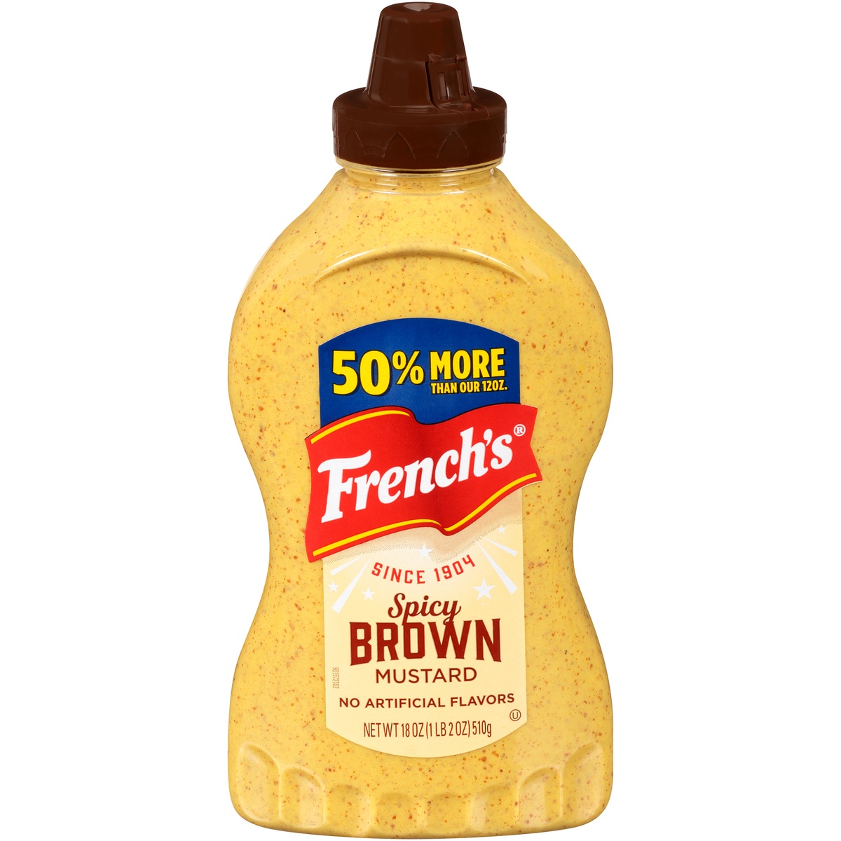 slide 1 of 11, French's Spicy Brown Mustard Squeeze Bottle, 18 oz