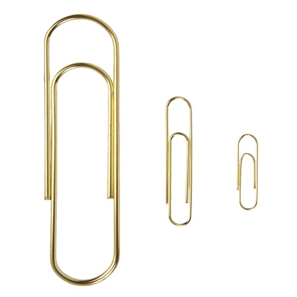 slide 1 of 2, Office Depot Brand Paper Clips, Big, Gold, Pack Of 5, 5 ct