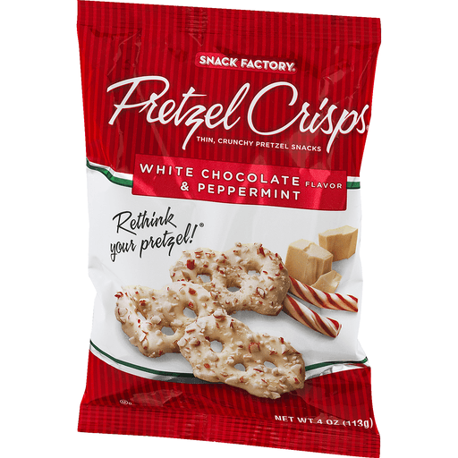 Snack factory white chocolate peppermint pretzel crisps 4 oz shipt