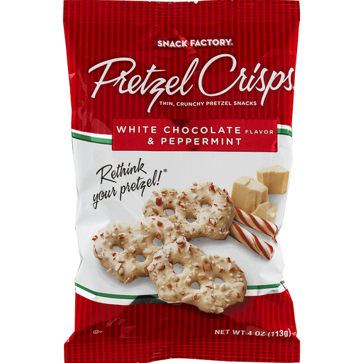 Snack factory white chocolate peppermint pretzel crisps 4 oz shipt