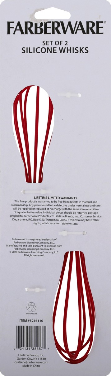 slide 10 of 11, Farberware Professional Set of 2 Silicone Whisks 2 ea, 2 ct