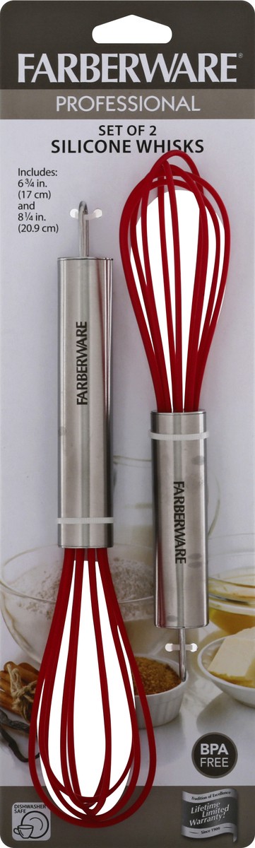 slide 9 of 11, Farberware Professional Set of 2 Silicone Whisks 2 ea, 2 ct