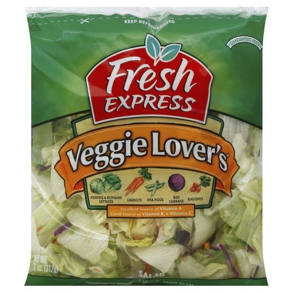 slide 1 of 1, Fresh Express Veggie Lover's Salad Blend, 12 oz