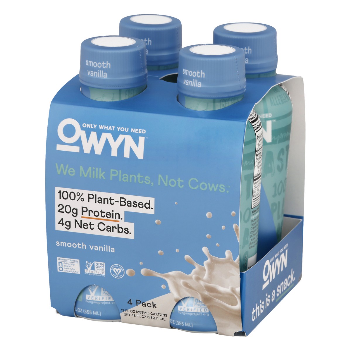 slide 3 of 9, OWYN Vanilla Protein Plant-Based Drink, 4 ct; 12 fl oz