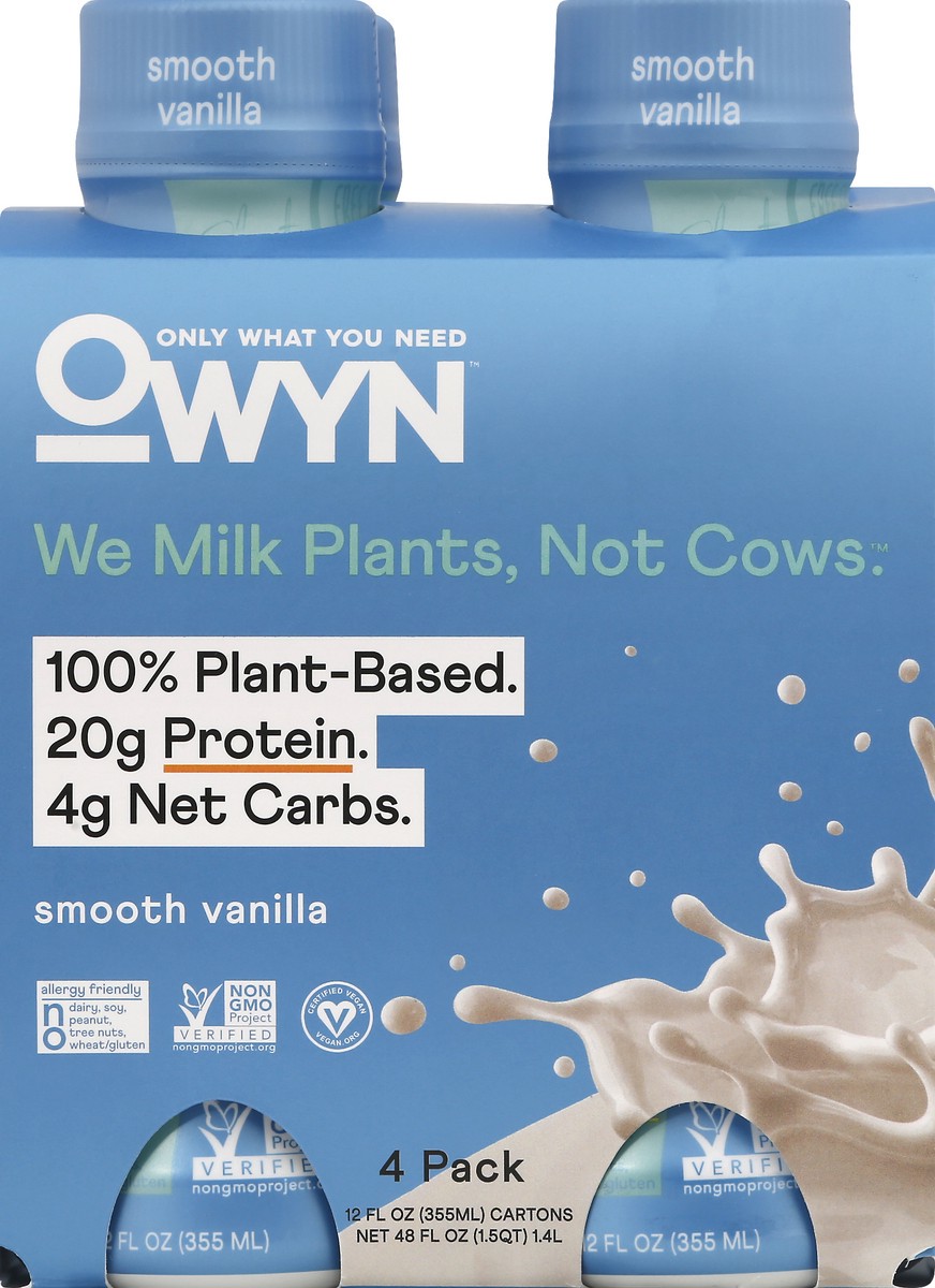 slide 7 of 9, OWYN Vanilla Protein Plant-Based Drink, 4 ct; 12 fl oz