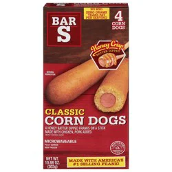 Bar-S Honey Crisps Batter Dipped Classic Corn Dogs, 4 ea