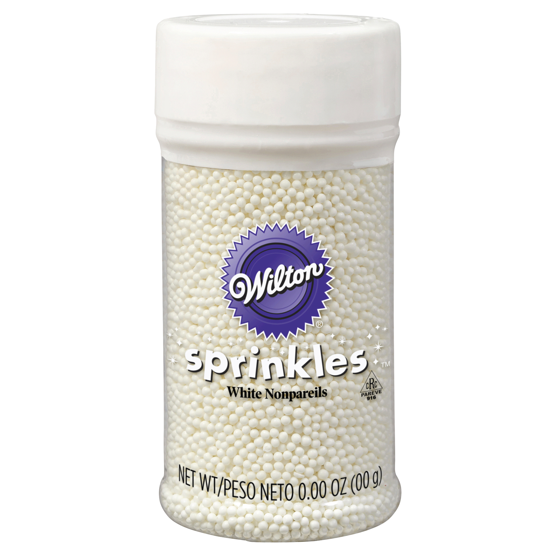 slide 1 of 1, Wilton Sprinkles, White Nonpareils, 3 oz