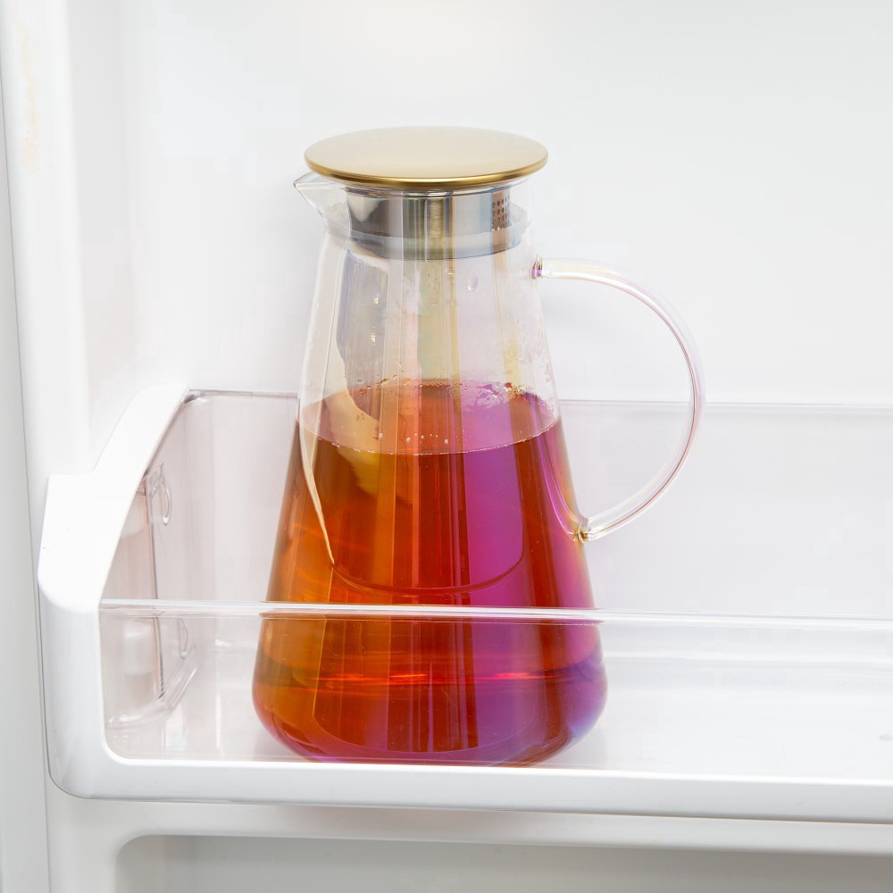 slide 3 of 4, Primula Iridescent Glass Pitcher With Straining Lid, 1.8 liter