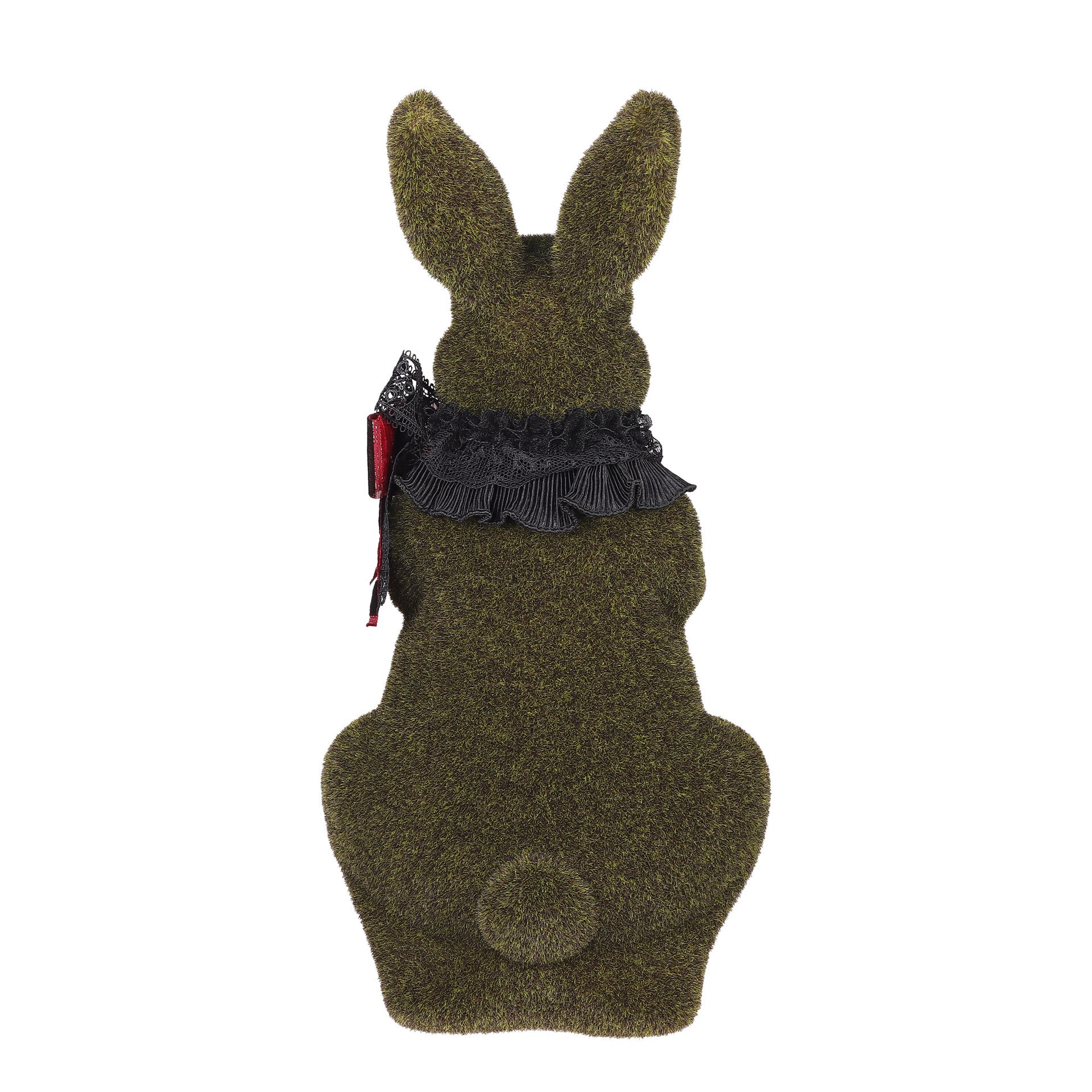 slide 10 of 10, 18" Faux Grass Tabletop Bunny With Scarf & Pocket Watch By Ashland, 18 in