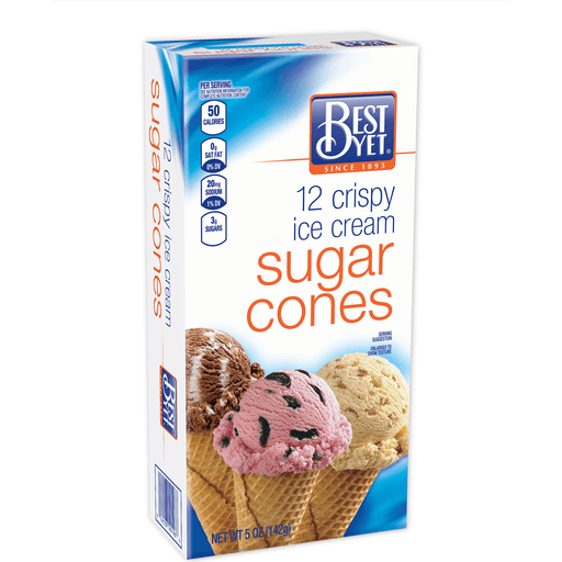 slide 1 of 1, Best Yet Crispy Ice Cream Sugar Cones - 12 ct, 12 ct