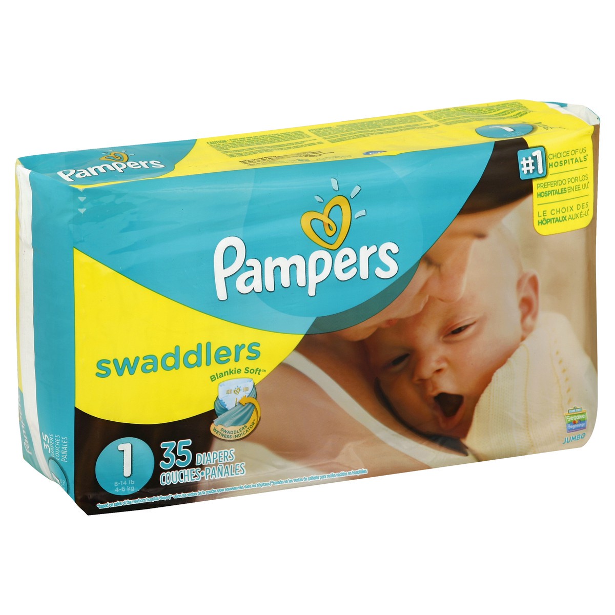 slide 1 of 19, Pampers Diapers 35 ea, 35 ct