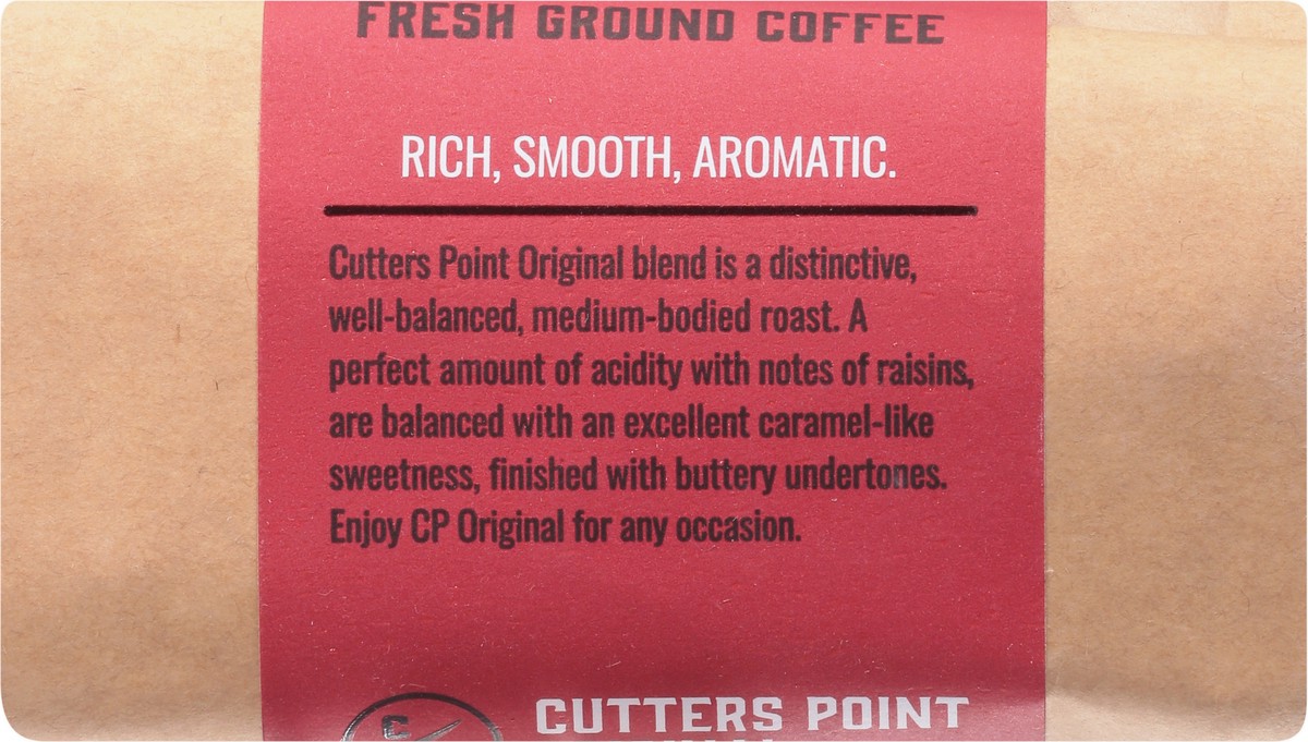 slide 5 of 9, Cutters Point Coffee Co. Medium Roast Ground Original Coffee 12 oz, 12 oz