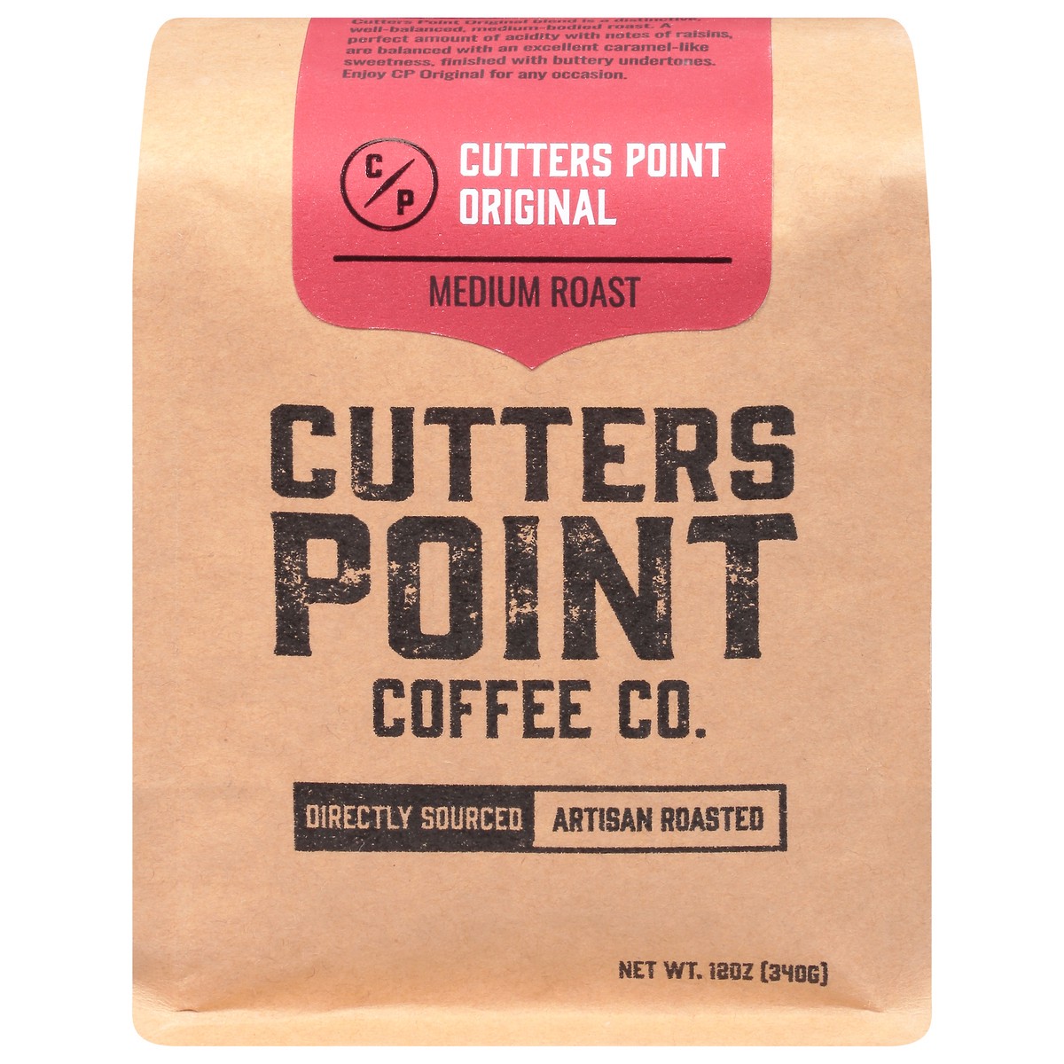 slide 1 of 9, Cutters Point Coffee Co. Medium Roast Ground Original Coffee 12 oz, 12 oz