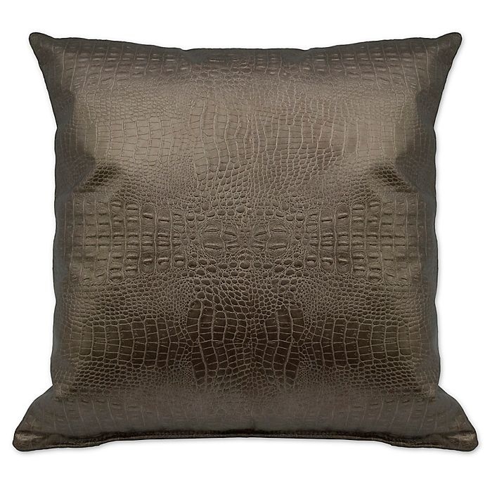 slide 1 of 1, Sherry Kline Faux Alligator Square Throw Pillow - Bronze/Gold, 1 ct