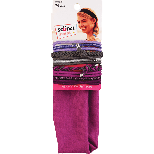 slide 1 of 1, scünci Scunci Headwraps 4 Assorted, 1 ct